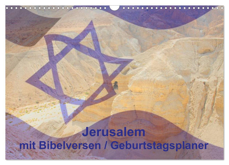 Jerusalem mit Bibelversen / Geburtstagsplaner (CALVENDO Wandkalender 2025)