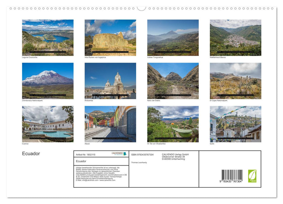 Ecuador (CALVENDO Premium Wandkalender 2025)