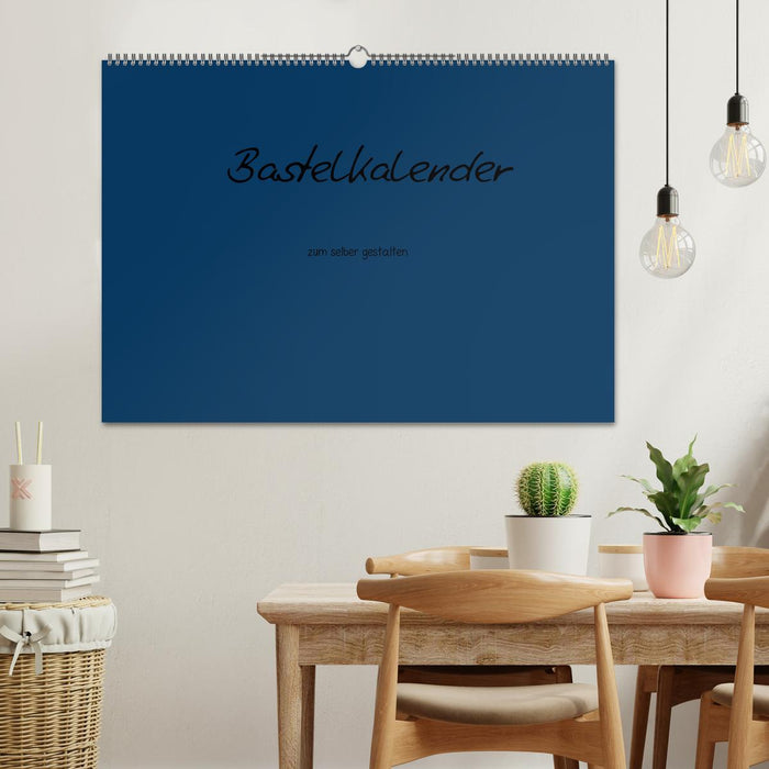 Bastelkalender - Dunkelblau (CALVENDO Wandkalender 2025)