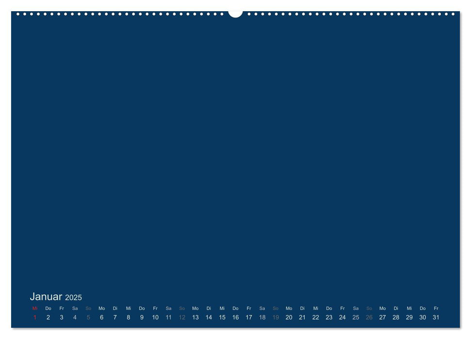 Bastelkalender - Dunkelblau (CALVENDO Wandkalender 2025)