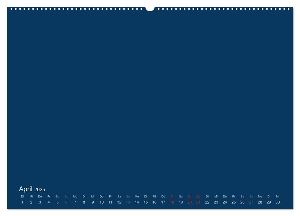 Bastelkalender - Dunkelblau (CALVENDO Wandkalender 2025)