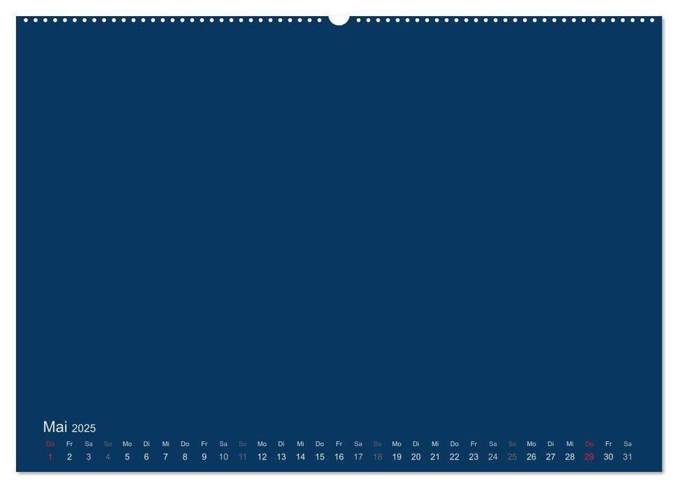 Bastelkalender - Dunkelblau (CALVENDO Wandkalender 2025)