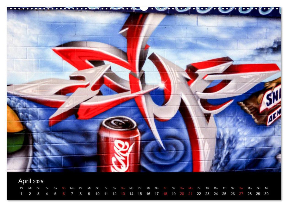 Graffiti - Kunst aus der Dose (CALVENDO Premium Wandkalender 2025)