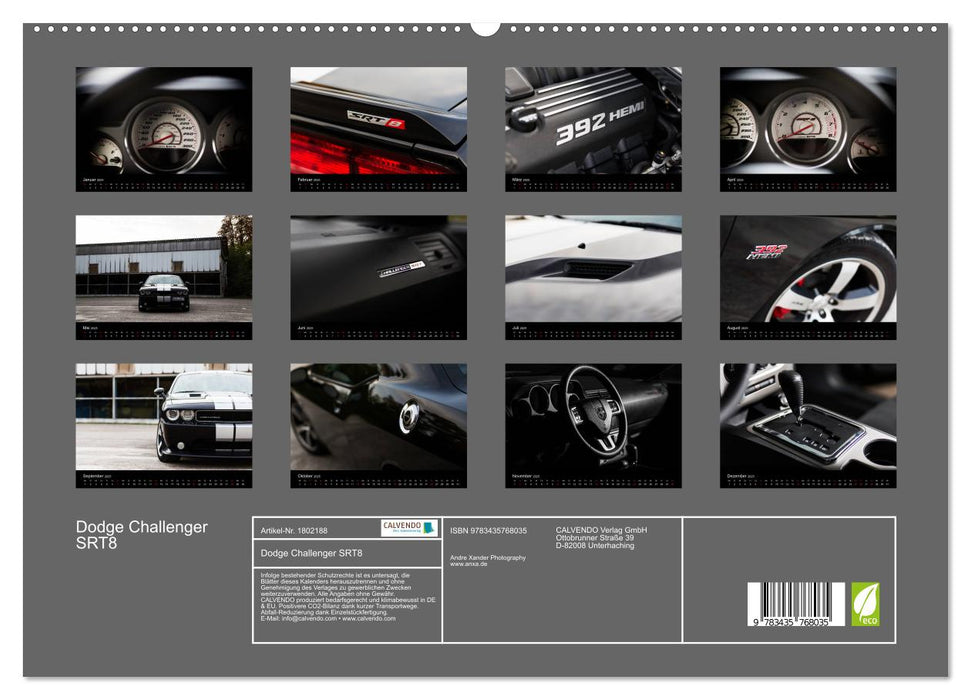 Dodge Challenger SRT8 (CALVENDO Premium Wandkalender 2025)