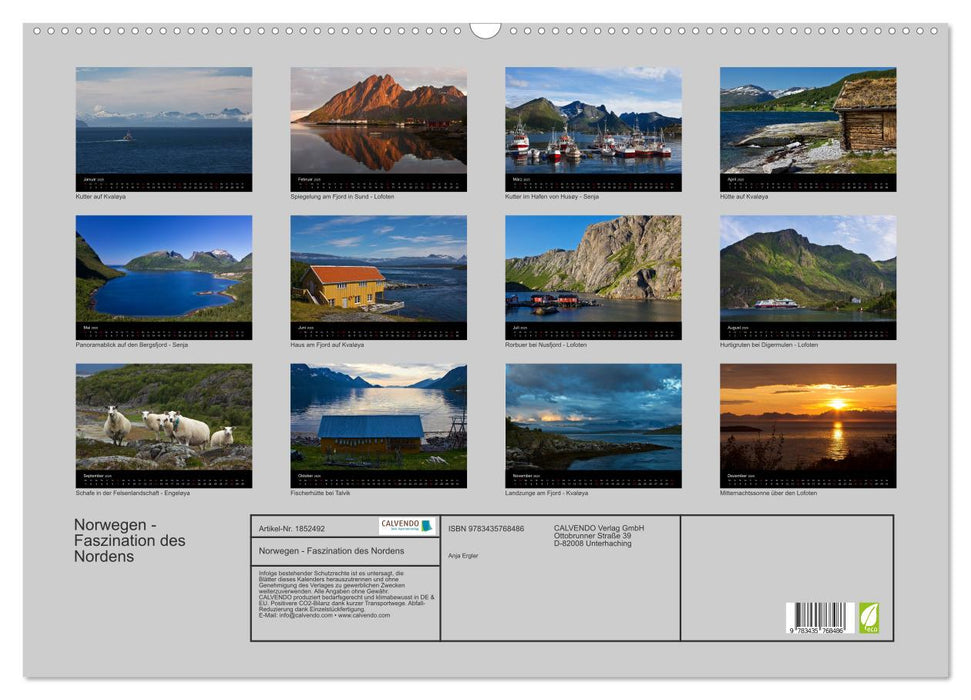 Norwegen - Faszination des Nordens (CALVENDO Wandkalender 2025)