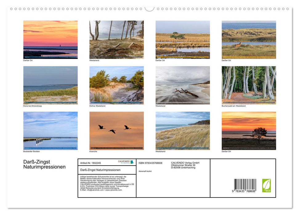 Darß-Zingst Naturimpressionen (CALVENDO Premium Wandkalender 2025)