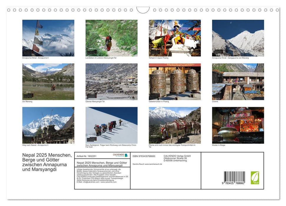 Nepal 2025 Menschen, Berge und Götter zwischen Annapurna und Marsyangdi (CALVENDO Wandkalender 2025)