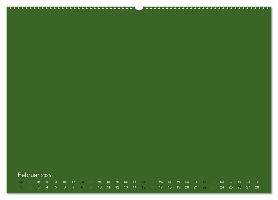 Bastelkalender - dunkel Grün (CALVENDO Wandkalender 2025)