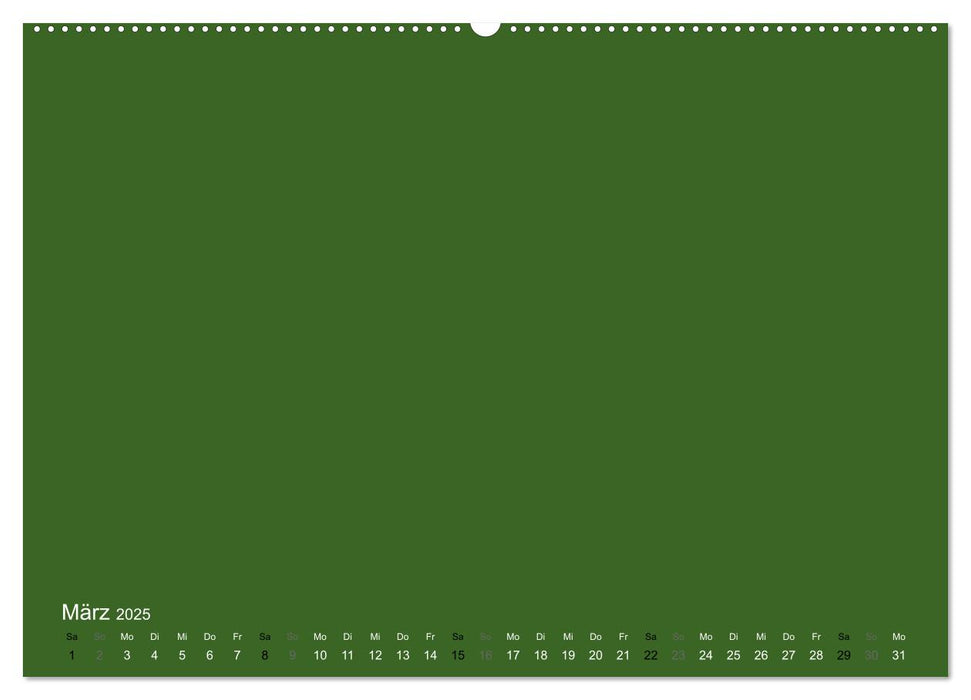 Bastelkalender - dunkel Grün (CALVENDO Wandkalender 2025)