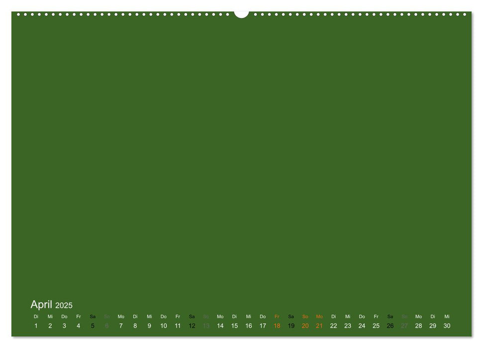 Bastelkalender - dunkel Grün (CALVENDO Wandkalender 2025)