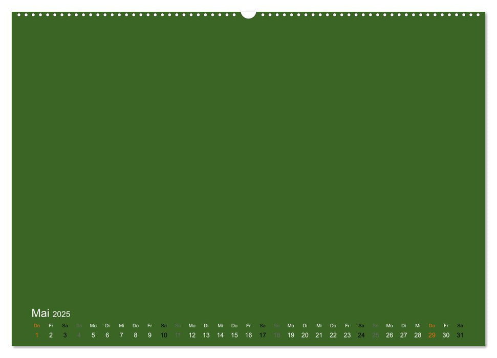 Bastelkalender - dunkel Grün (CALVENDO Wandkalender 2025)