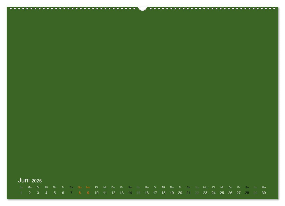 Bastelkalender - dunkel Grün (CALVENDO Wandkalender 2025)