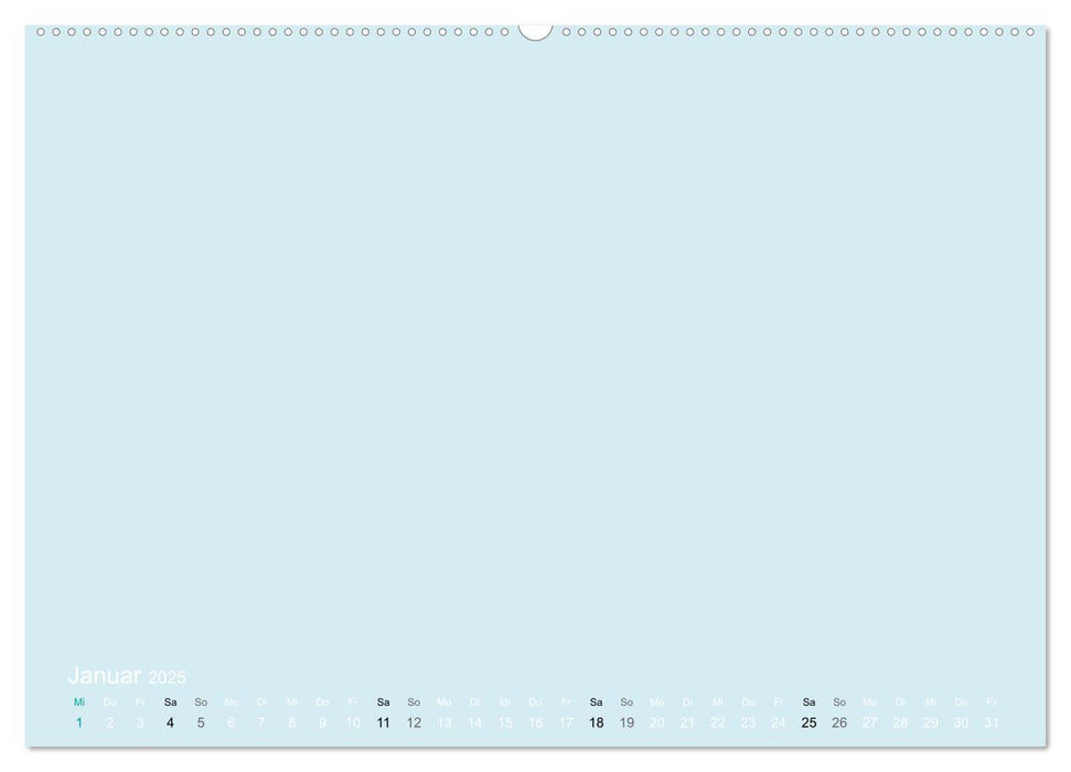 Bastelkalender - hell Blau (CALVENDO Wandkalender 2025)