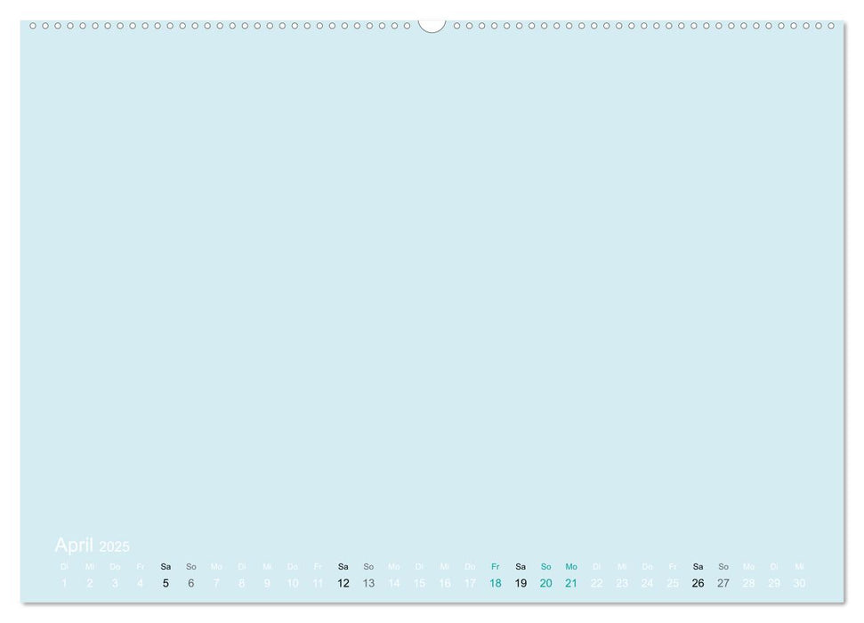 Bastelkalender - hell Blau (CALVENDO Wandkalender 2025)