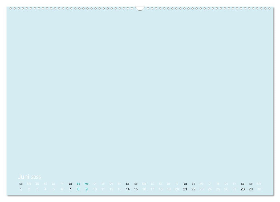 Bastelkalender - hell Blau (CALVENDO Wandkalender 2025)