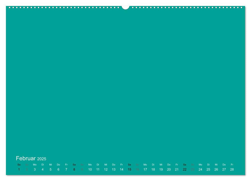 Bastelkalender - Türkis (CALVENDO Wandkalender 2025)