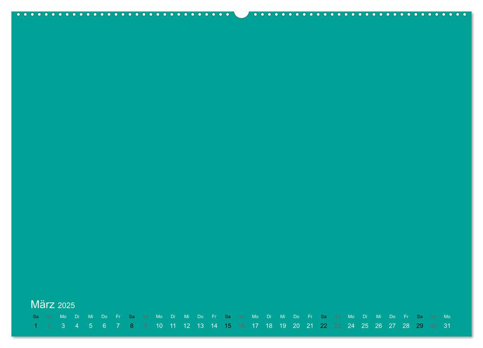 Bastelkalender - Türkis (CALVENDO Wandkalender 2025)