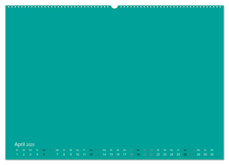 Bastelkalender - Türkis (CALVENDO Wandkalender 2025)