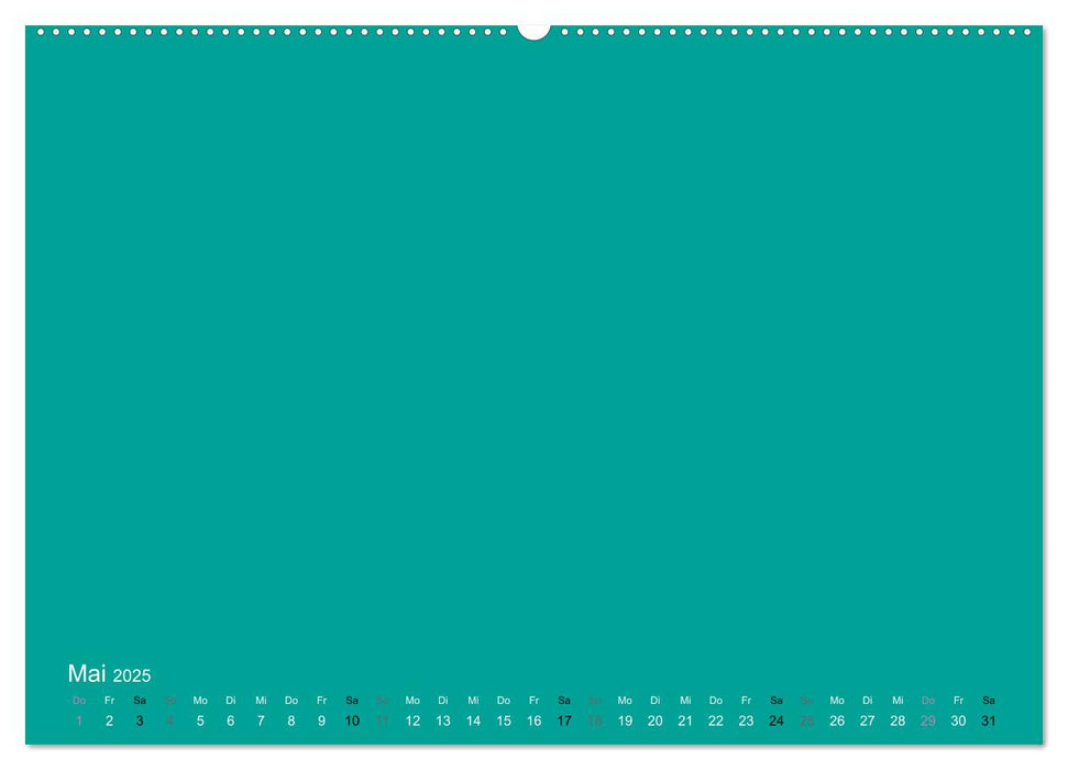 Bastelkalender - Türkis (CALVENDO Wandkalender 2025)