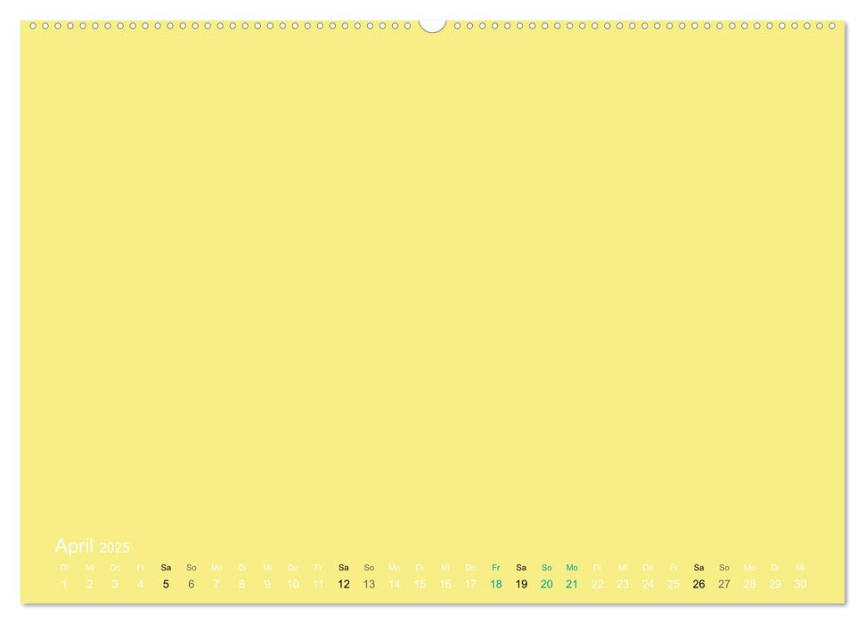 Bastelkalender - Gelb (CALVENDO Wandkalender 2025)