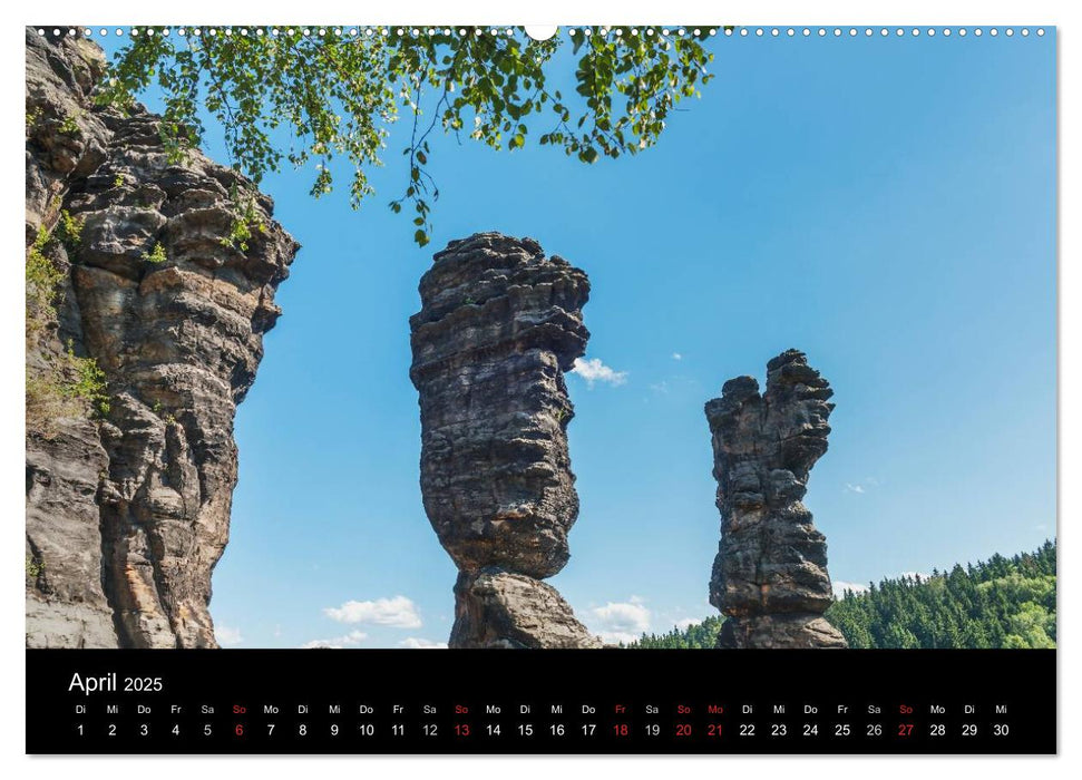 Sächsische Schweiz / CH-Version (CALVENDO Premium Wandkalender 2025)