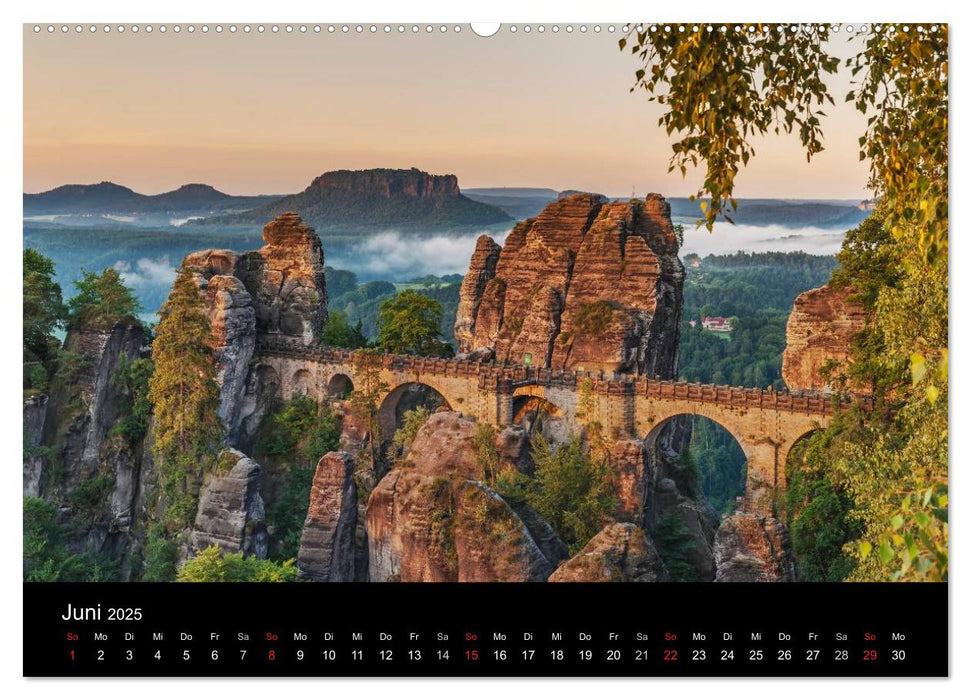 Sächsische Schweiz / CH-Version (CALVENDO Premium Wandkalender 2025)