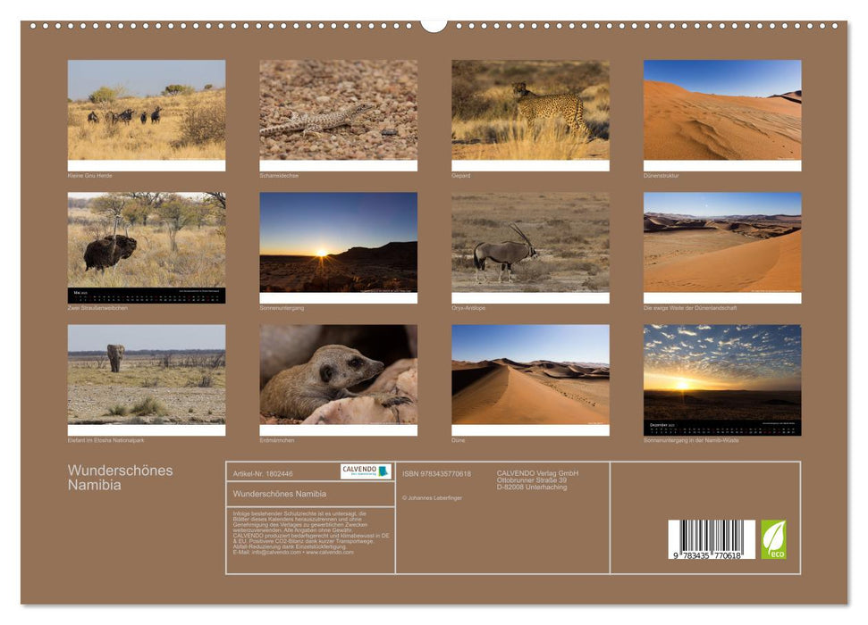 Wunderschönes Namibia (CALVENDO Premium Wandkalender 2025)