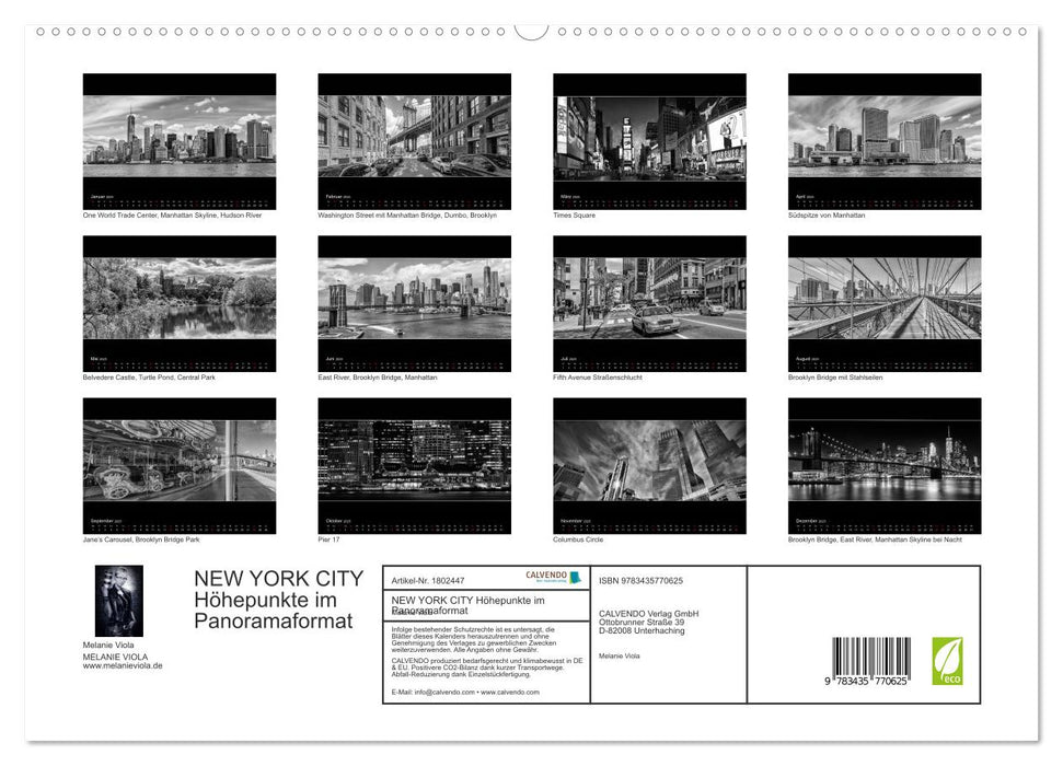 NEW YORK CITY Höhepunkte im Panoramaformat (CALVENDO Premium Wandkalender 2025)