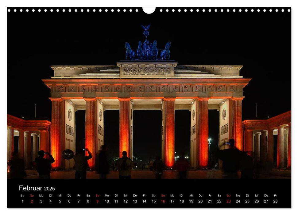 Berlin bei Nacht (CALVENDO Wandkalender 2025)