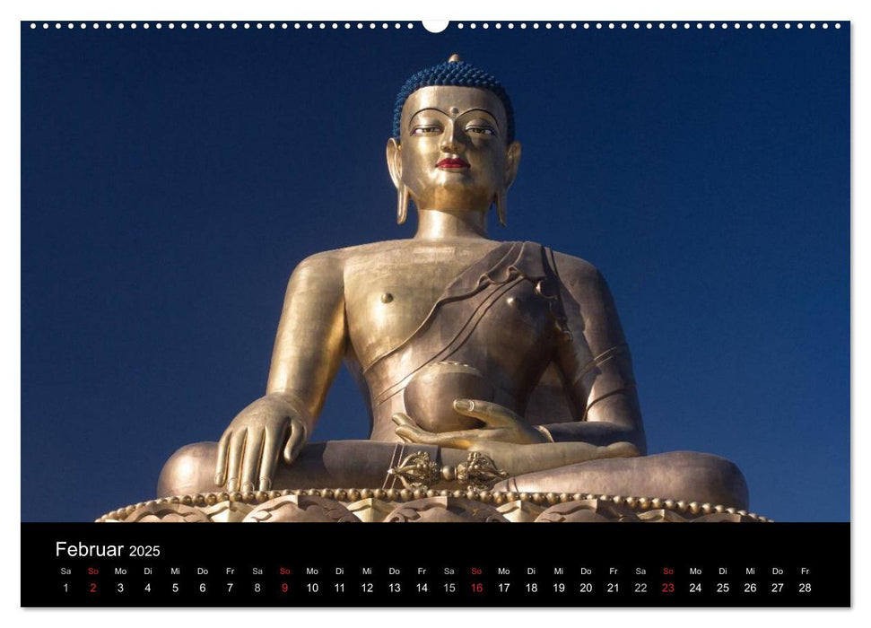 Bhutan 2025 - Land des Donnerdrachens (CALVENDO Premium Wandkalender 2025)