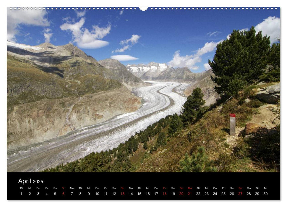 Faszinierende Gletscherwelt - entlang des Großen Aletsch (CALVENDO Premium Wandkalender 2025)