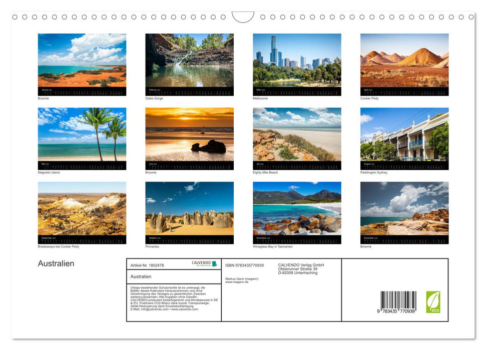 Australien (CALVENDO Wandkalender 2025)