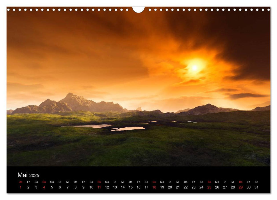 Fantasie Landschaften (CALVENDO Wandkalender 2025)