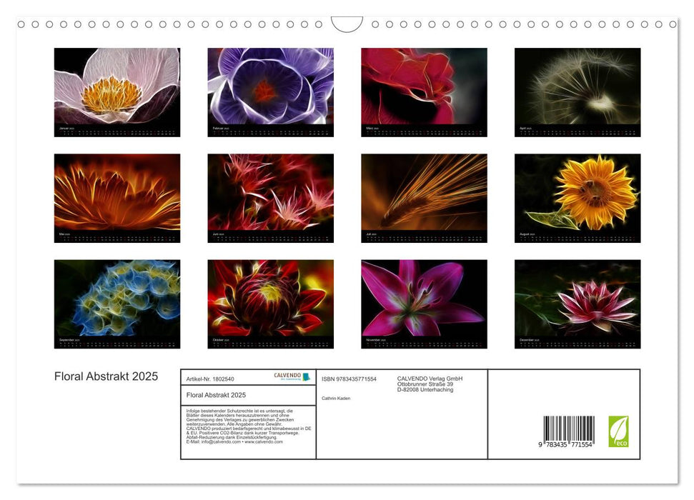 Floral Abstrakt 2025 (CALVENDO Wandkalender 2025)