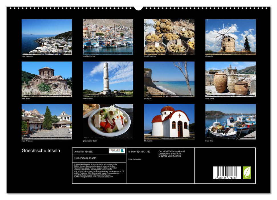 Griechische Inseln (CALVENDO Premium Wandkalender 2025)