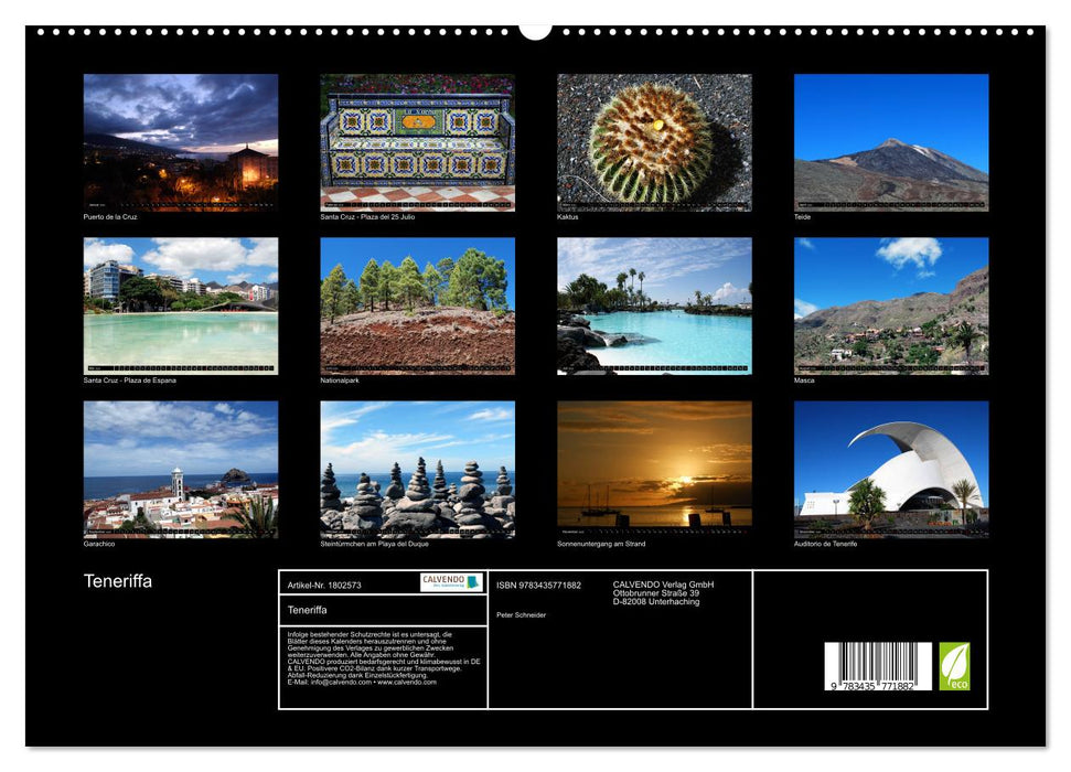 Teneriffa (CALVENDO Premium Wandkalender 2025)