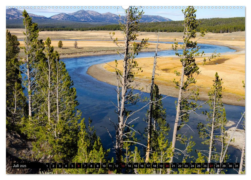 Naturschauspiele im Yellowstone Nationalpark (CALVENDO Premium Wandkalender 2025)