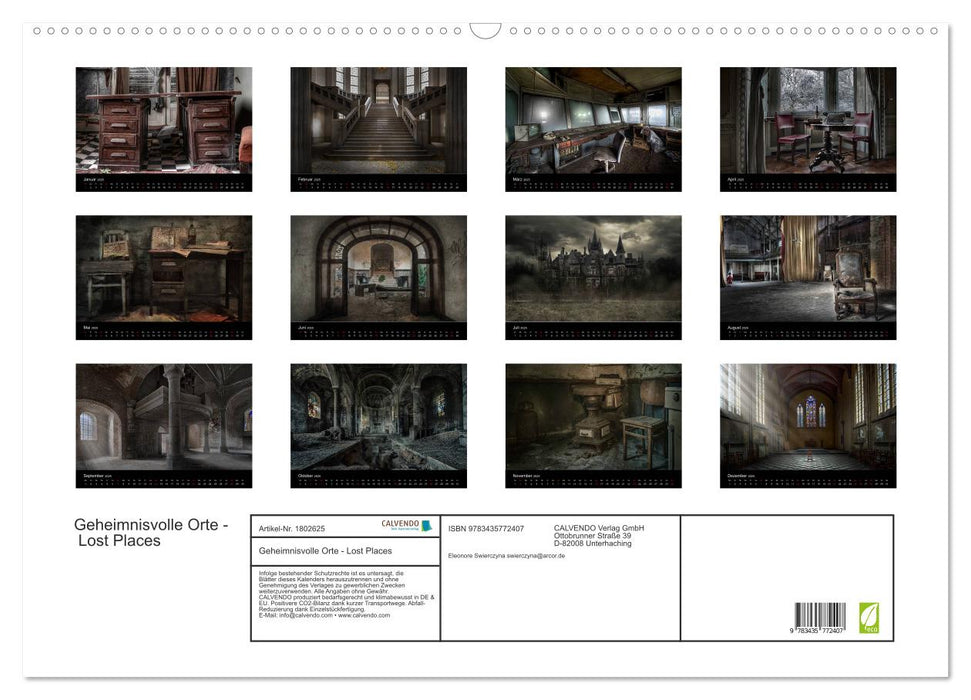 Geheimnisvolle Orte - Lost Places (CALVENDO Wandkalender 2025)