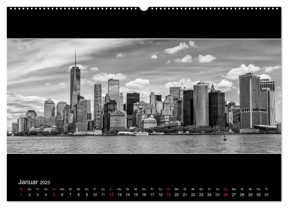 NEW YORK CITY Höhepunkte im Panoramaformat (CALVENDO Wandkalender 2025)