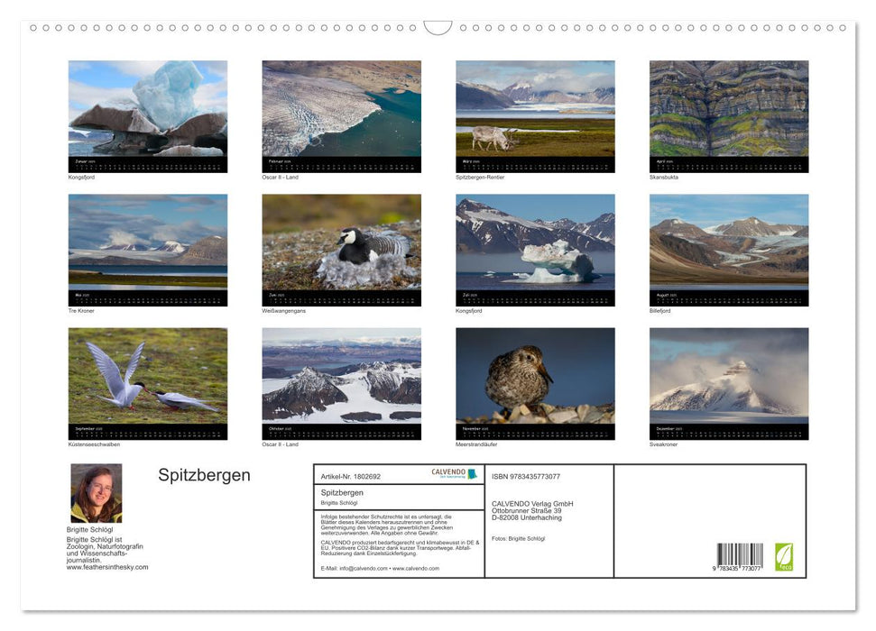 Spitzbergen (CALVENDO Wandkalender 2025)