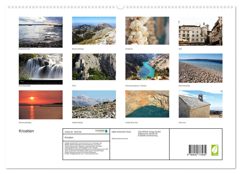 Kroatien (CALVENDO Premium Wandkalender 2025)