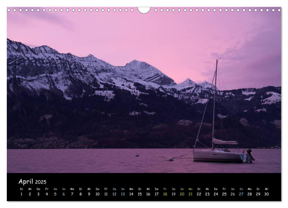 Stimmungsvolle Bilder vom Thunersee (CALVENDO Wandkalender 2025)