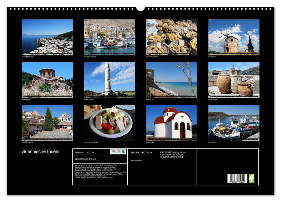 Griechische Inseln (CALVENDO Wandkalender 2025)