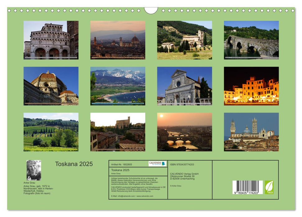 Toskana 2025 (CALVENDO Wandkalender 2025)