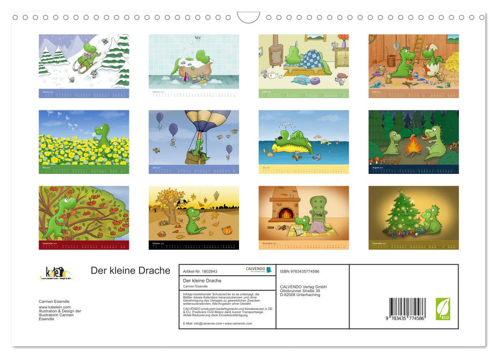 Der kleine Drache (CALVENDO Wandkalender 2025)