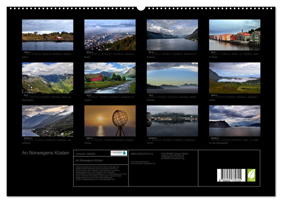 An Norwegens Küsten (CALVENDO Premium Wandkalender 2025)
