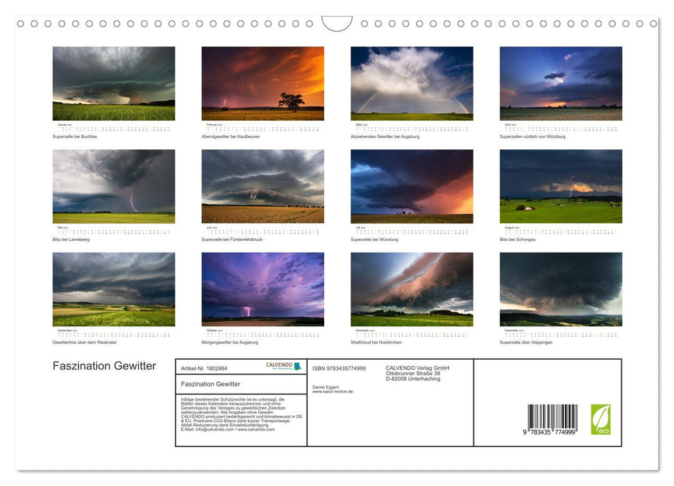 Faszination Gewitter (CALVENDO Wandkalender 2025)