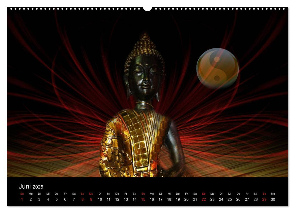 Buddha und Yin Yang (CALVENDO Premium Wandkalender 2025)