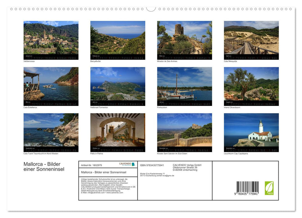 Mallorca - Bilder einer Sonneninsel (CALVENDO Premium Wandkalender 2025)