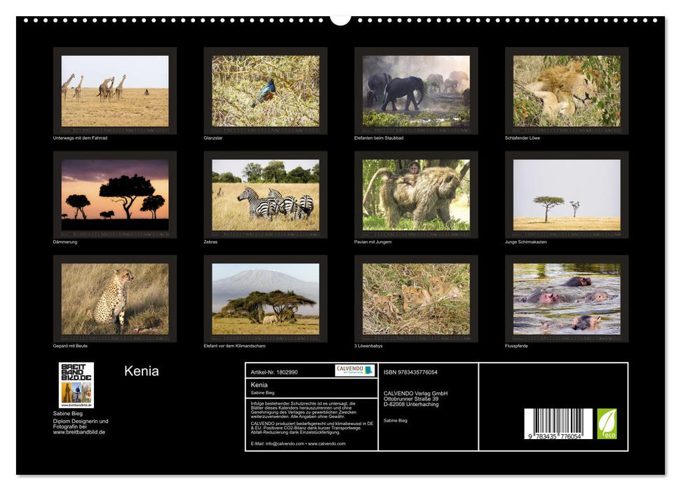 Kenia (CALVENDO Premium Wandkalender 2025)